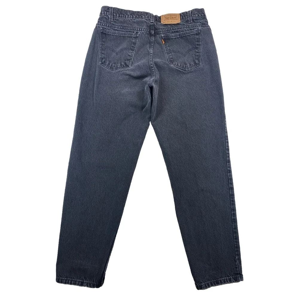 Levi's 550 Jeans Men's 38x32 (Actual‎ 36x31) Black Orange Tab Faded Vintage